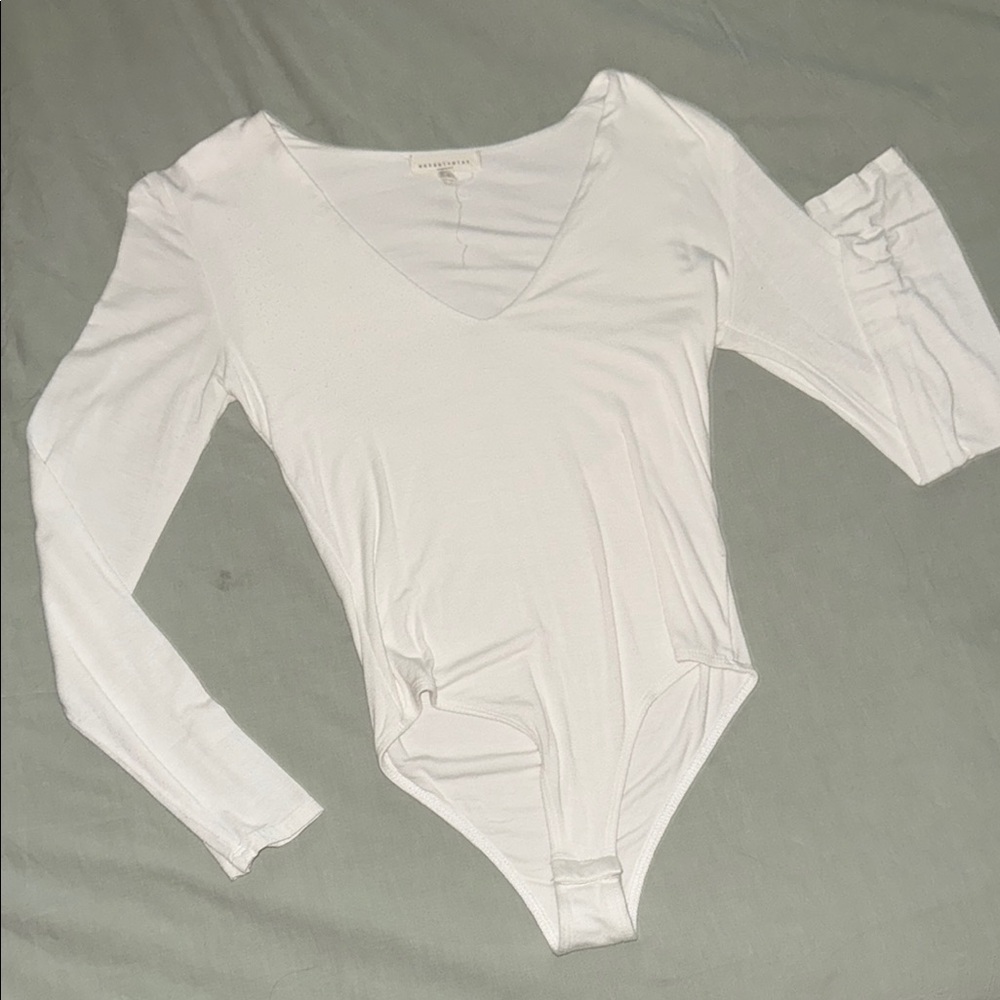 White Long Sleeve Bodysuit